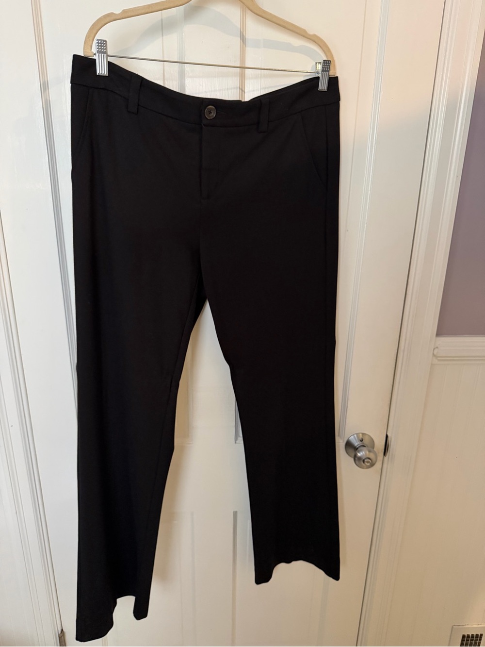 Cabi Black Ponte Trouser Dress Pants Bootcut Stretch Size 16. Style 141L